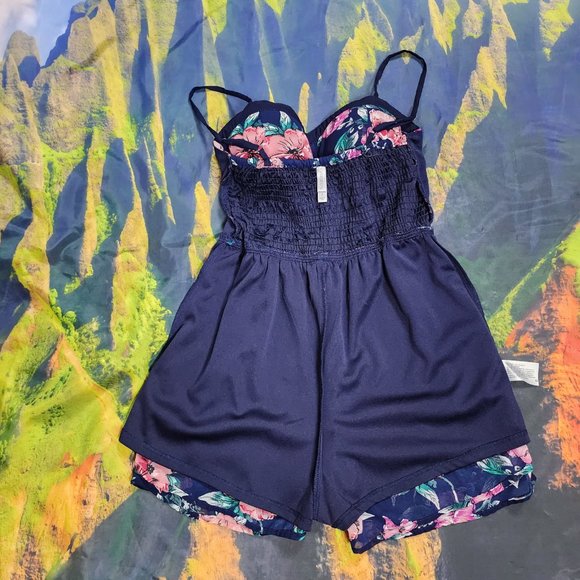 Pre-Loved Exhilaration Size Small Women's Floral Bustier Romper fully lined - Picture 6 of 13